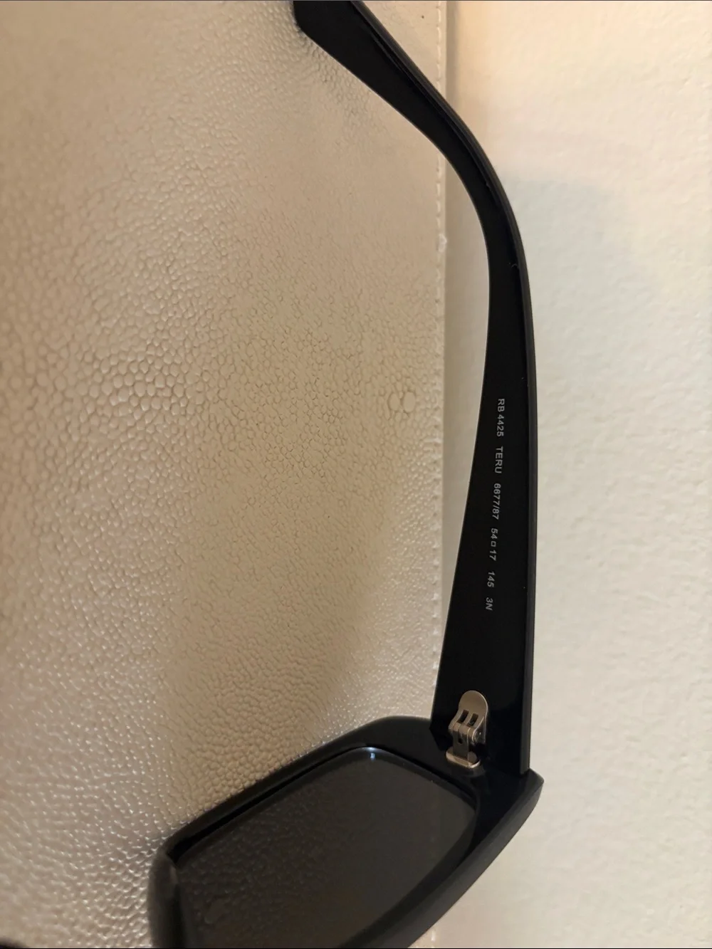 Teru Ray-Ban Black Gloss Rectangular Sunglasses